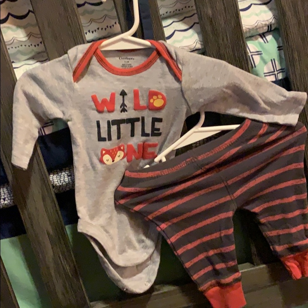 Baby boys long sleeve pants outfit W/HAT